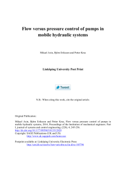 Flow versus pressure control of pumps in mobile hydraulic systems