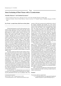 Intact Sectioning of Plant Tissues with a - J