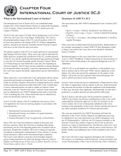 Chapter Four International Court of Justice (ICJ)