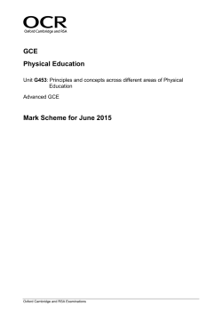 Mark scheme G453 Principles and concepts across different