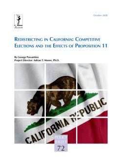 RedistRicting in califoRnia: competitive elections and the effects of