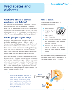 Prediabetes and diabetes