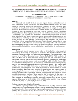 TECHNOLOGICAL FEASIBILITY OF USING COMBINE