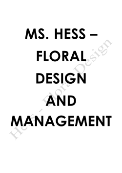 Floral design first semester