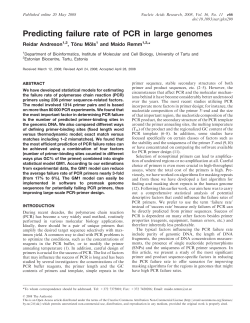 Predicting failure rate of PCR in large genomes