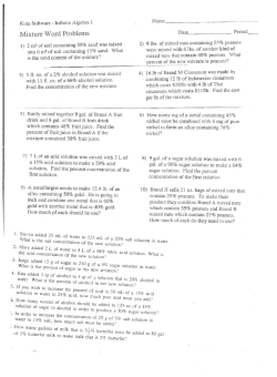 Mixture Word Problems