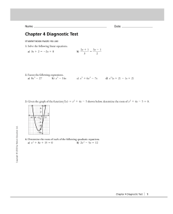 Chapter 4 Diagnostic Test