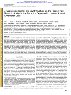 a-Conotoxins Identify the a3b4* Subtype as the Predominant