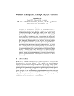 On the Challenge of Learning Complex Functions