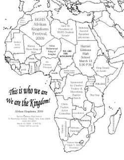 HGHS Afrikan Kingdoms Festival, 2009