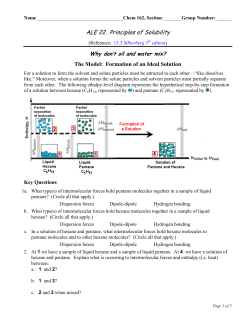 ALE 22. Principles of Solubility