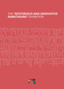 the &ldquo;mysterious and innovative nabataeans&ldquo; exhibition