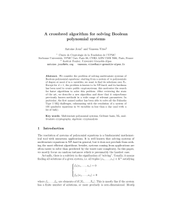 A crossbred algorithm for solving Boolean polynomial systems