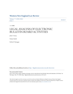 legal analysis of electronic bulletin board activities