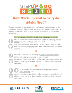 How Much Physical Activity do Adults Need?