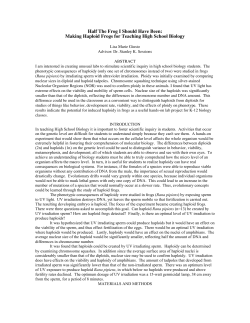 Making Haploid Frogs for Teaching High School Biology