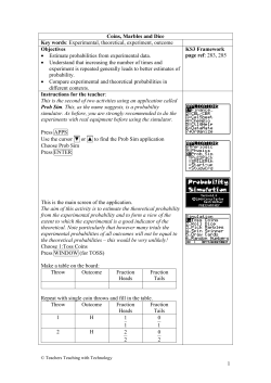 Coins Marbles and Dice