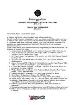 Slide list for practice test July 2013