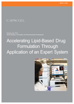 Accelerating Lipid-Based Drug Formulation Through