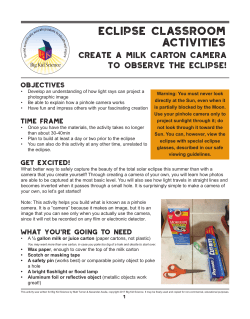 Pinhole Camera Activity