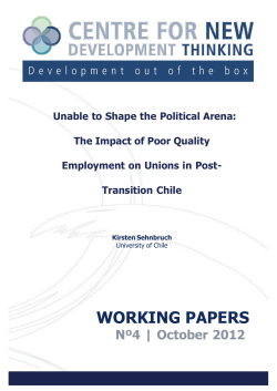 Unions under the Concertaci&oacute;n: stuck in a vicious circle of political