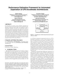 Performance estimation framework for automated exploration of