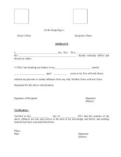 Kidney Donation Forms