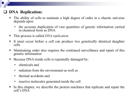DNA Replication: