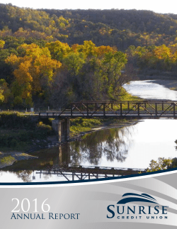 Annual Report - Sunrise Credit Union