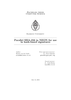 Parallel SHA-256 in NEON for use in hash