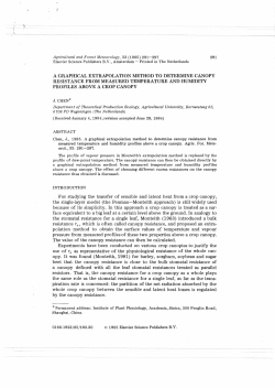 a graphical extrapolation method to determine canopy resistance