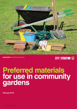 Preferred materials for use in community gardening