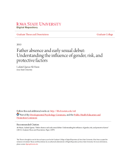 Father absence and early sexual debut