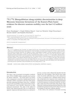 234U/238U Disequilibrium along stylolitic discontinuities in deep