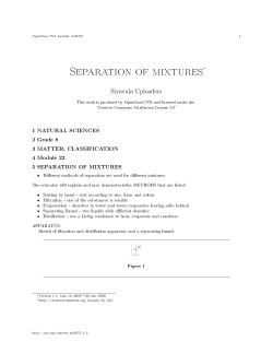 Separation of mixtures