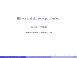 Hilbert and the concept of axiom