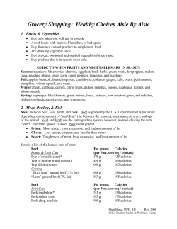 Grocery Shopping: Healthy Choices Aisle By Aisle