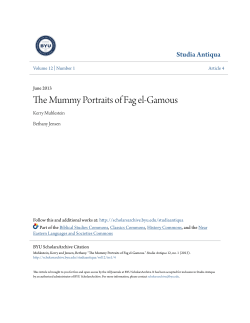 The Mummy Portraits of Fag el-Gamous
