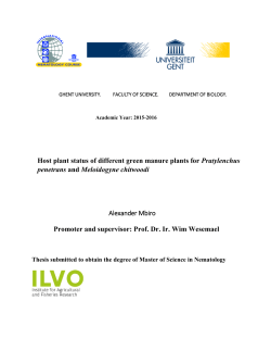 Host plant status of different green manure plants for Pratylenchus