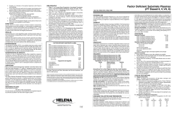 Factor Deficient Substrate Plasmas