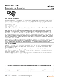 05.01: Victaulic Seal Selection Guide
