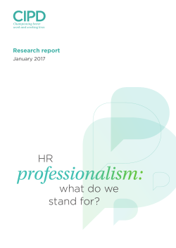 HR professionalism: what do we stand for?
