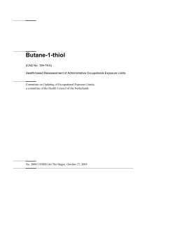 Butane-1-thiol - Gezondheidsraad