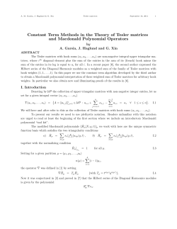 Constant Term Methods in the Theory of Tesler