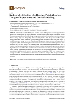 System Identification of a Heaving Point Absorber: Design of