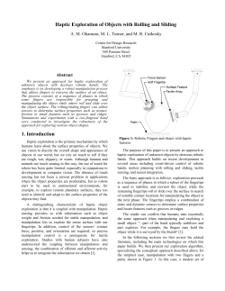 Haptic Exploration of Objects with Rolling and Sliding