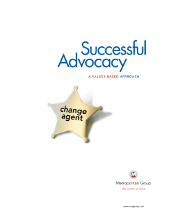 Successful Advocacy - Metropolitan Group