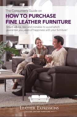 The Consumer`s Guide on How To Purchase Fine Leather Furniture