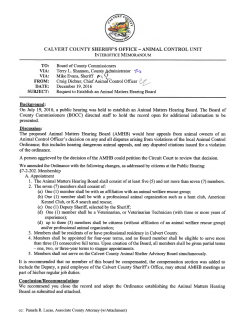 ANIMAL CONTROL UNIT INTEROFFICE
