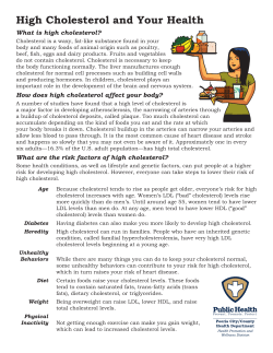 High Cholesterol and Your Health